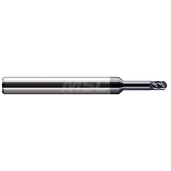 Ball End Mill: 0.093″ Dia, 0.14″ LOC, 6 Flute, Solid Carbide 2-1/2″ OAL, 1/4″ Shank Dia, 37 ° Helix, AlTiN Nano Coated, Single End