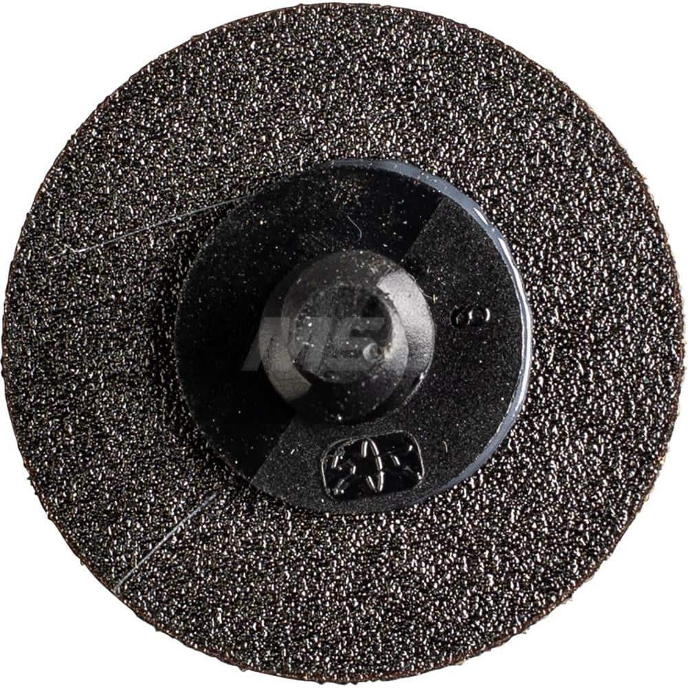 Quick-Change Disc: CDR, 2″ Disc Dia, 50 Grit, Silicon Carbide, Coated Gray, Polyester Backed, 3,800 RPM