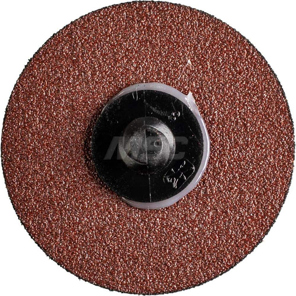 Quick-Change Disc: CDR, 2″ Disc Dia, 80 Grit, Aluminum Oxide, Coated Reddish Brown, Polyester Backed, 3,800 RPM