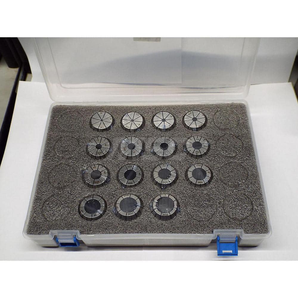 Collet Set: 15 Pc, Series ER40, 1″ Capacity