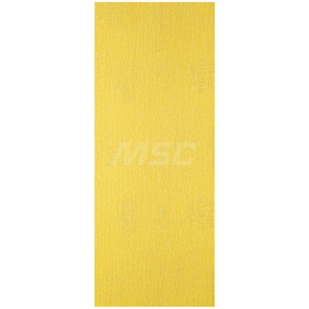 Sanding Sheet: 3-2/3″ Width, 9″ OAL, 180 Grit, Aluminum Oxide, Coated Fine Grade, C-Weighted, Paper Backing