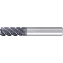 5/8″ Diam 5-Flute 35/38° Solid Carbide 0.008″ Corner Chamfer Roughing & Finishing End Mill AlCr Finish, 1-1/4″ LOC, 3-1/2″ OAL, 5/8″ Shank Diam, Centercutting, Standard Length