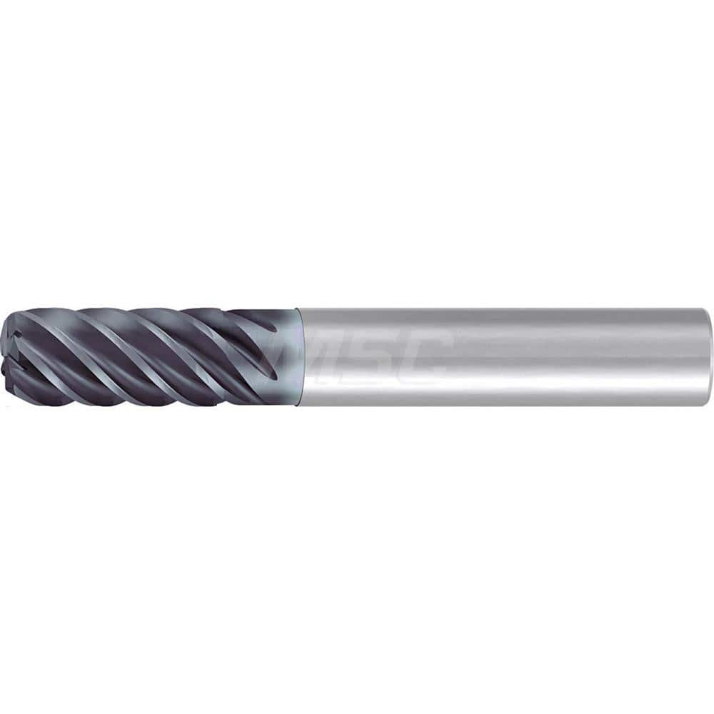 3/4″ Diam 6-Flute 35/38° Solid Carbide 0.09″ Corner Radius Roughing & Finishing End Mill AlCr Finish, 1-1/2″ LOC, 4″ OAL, 3/4″ Shank Diam, Centercutting, Standard Length