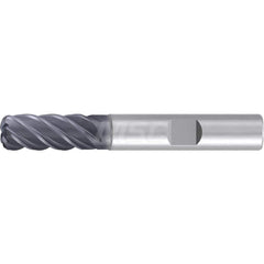 3/4″ Diam 5-Flute 35/38° Solid Carbide 0.09″ Corner Radius Roughing & Finishing End Mill AlCr Finish, 1-1/2″ LOC, 4″ OAL, 3/4″ Shank Diam, Centercutting, Standard Length