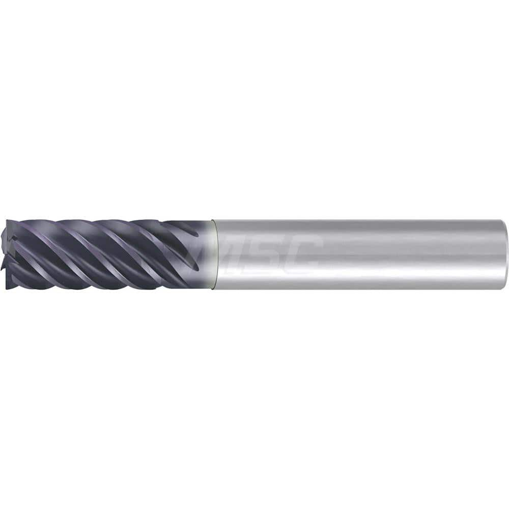 3/4″ Diam 6-Flute 35/38° Solid Carbide 0.012″ Corner Chamfer Roughing & Finishing End Mill AlCr Finish, 1-1/2″ LOC, 4″ OAL, 3/4″ Shank Diam, Centercutting, Standard Length