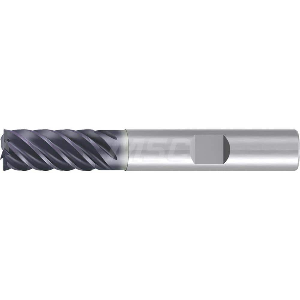 3/4″ Diam 6-Flute 35/38° Solid Carbide 0.012″ Corner Chamfer Roughing & Finishing End Mill AlCr Finish, 1-1/2″ LOC, 4″ OAL, 3/4″ Shank Diam, Centercutting, Standard Length