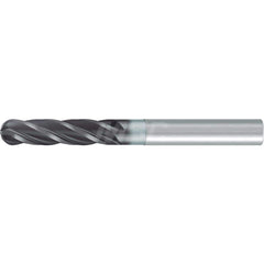 Ball End Mill: 0.75″ Dia, 4 Flute, Solid Carbide 5″ OAL, 3/4″ Shank Dia, 35 & 38 ° Helix, AlCr Coated, Single End, Series 3900L