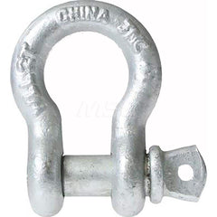 Shackle: Screw Pin Galvanized Steel, 3/4″ Pin Dia