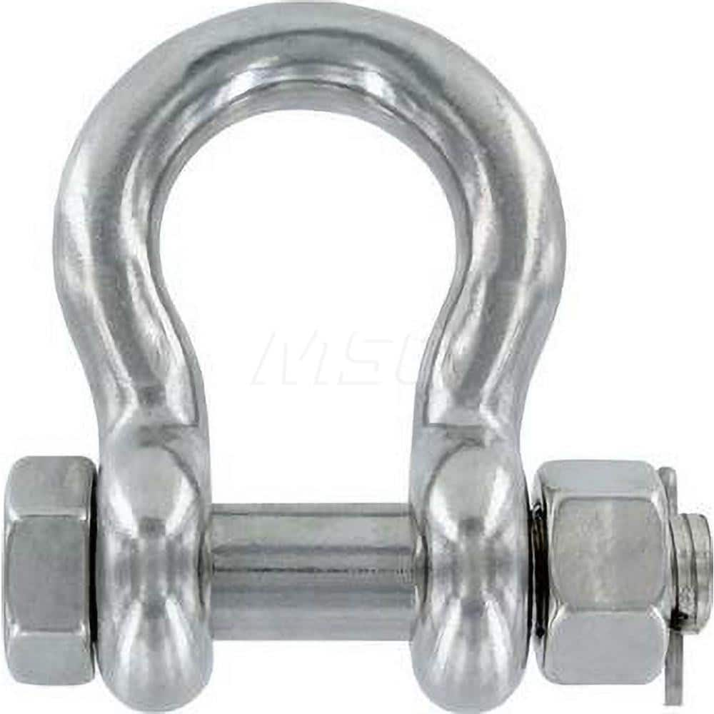 Shackle: Bolt Nut & Cotter Pin Stainless Steel, 7/8″ Pin Dia