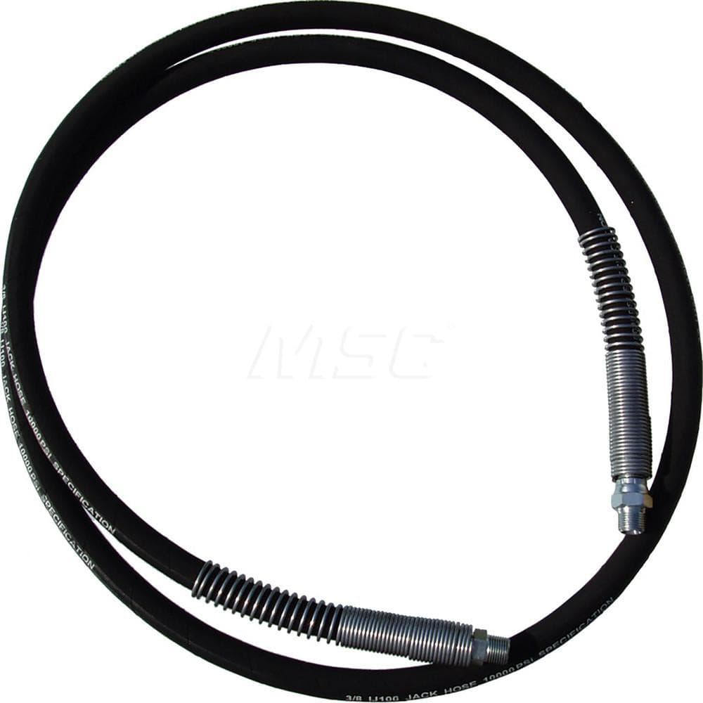 Hydraulic Hose; Hose Length (Feet): 8.00; Hose Length (Inch): 96; Maximum Working Pressure (Psi - 3 Decimals): 20000; Maximum Temperature (F) ( - 0 Decimals): 212; Hose Material: Rubber Reinforced with 2 Layers of Braided Steel; Minimum Temperature (Deg F