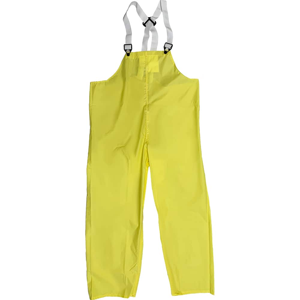 Louisiana Professional Wear - Rain & Chemical Wear; Garment Style: Bib Overall; Suspenders ; Garment Type: Flame Resistant; Waterproof; Rain ; Material: Polyurethane/Nylon ; Size: X-Large ; Color: Lemon Yellow ; Certification Type: ASTM D6413