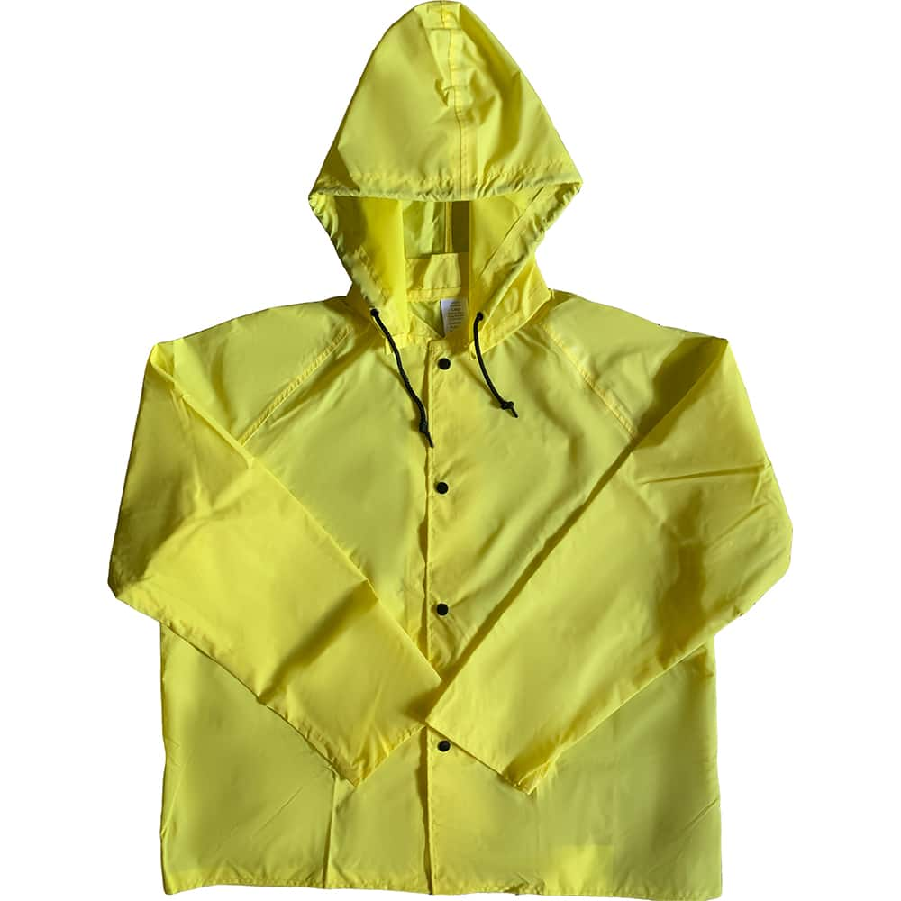 Louisiana Professional Wear - Rain & Chemical Wear; Garment Style: Rain Jacket ; Garment Type: Flame Resistant; Waterproof; Rain ; Material: Nylon/Polyurethane ; Size: 5X-Large ; Color: Lemon Yellow ; Certification Type: ASTM D6413 - Exact Industrial Supply