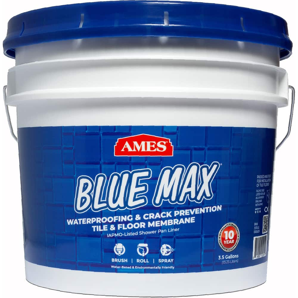 Ames - Blue Max 35 Gal Blue Liquid Rubber Tile & Floor Adhesive - Exact Industrial Supply