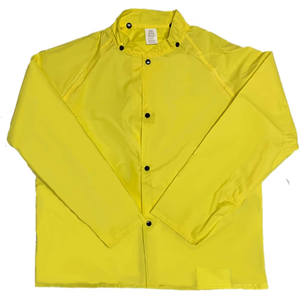 Louisiana Professional Wear - Rain & Chemical Wear; Garment Style: Rain Jacket ; Garment Type: Flame Resistant; Waterproof; Rain ; Material: Polyurethane/Nylon ; Size: Small ; Color: Lemon Yellow ; Certification Type: ASTM D6413 - Exact Industrial Supply