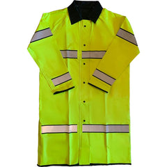 Louisiana Professional Wear - Rain & Chemical Wear; Garment Style: Coat ; Garment Type: High Visibility; Rain; Waterproof ; Material: Polyurethane/Nylon ; Size: 3X-Large ; Color: Fluorescent Yellow/Black ; Certification Type: ANSI/ISEA 107-2015 Type P Cl - Exact Industrial Supply