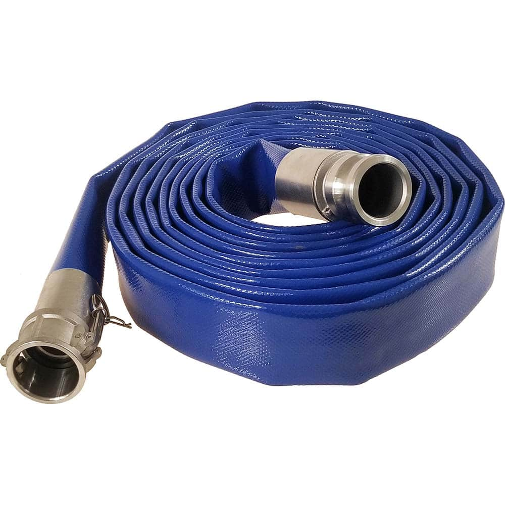 Kuriyama of America - Water & Discharge Hose; Inside Diameter (Decimal Inch): 1.5000 ; Outside Diameter (Decimal Inch): 1.7170 ; Outside Diameter (Inch): 1-23/32 ; Color: Blue ; Working Pressure (psi): 300.000 ; Length (Feet): 50 - Exact Industrial Supply