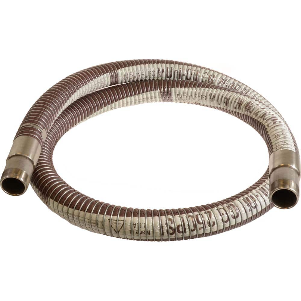 Novaflex - Chemical & Petroleum Hose; Inside Diameter (Inch): 2 ; Outside Diameter (Decimal Inch): 2.5000 ; Overall Length: 10 (Feet); Type: Chemical Handling Hose ; Connection Type: MNPT ; Minimum Temperature (F): -40.000 - Exact Industrial Supply