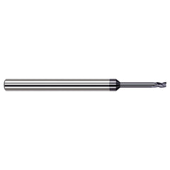 Square End Mill: 5/64'' Dia, 0.12'' LOC, 1/8'' Shank Dia, 2-1/2'' OAL, 3 Flutes, Solid Carbide Single End, AlTiN Finish, 30 ° Helix, Centercutting, RH Cut, RH Flute