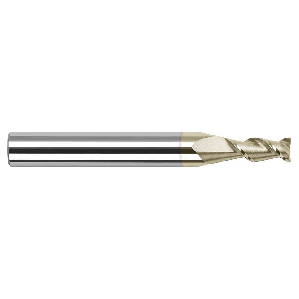 Harvey Tool - 1/32", 3/32" LOC, 1/8" Shank Diam, 1-1/2" OAL, 2 Flute Solid Carbide Square End Mill - Exact Industrial Supply