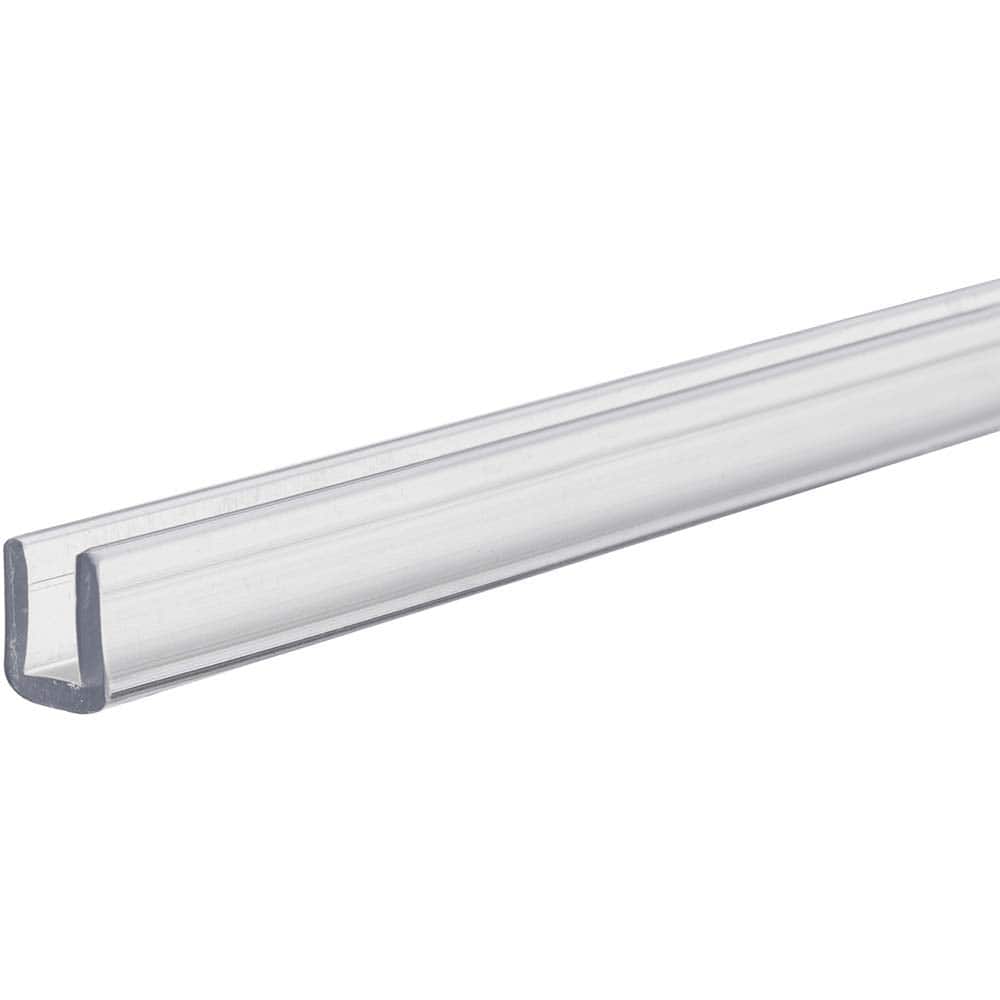 USA Sealing - Plastic Channels; Material: Polycarbonate ; Height (Inch): 0.345 ; Width (Inch): 0.3650 ; Thickness (Inch): 0.0500 ; Length (Feet): 1.000 ; Shape: U - Exact Industrial Supply