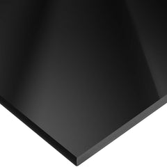 Plastic Sheet: Cast Acrylic, 1/8″ Thick, Black, 10,000 psi Tensile Strength Rockwell M-95