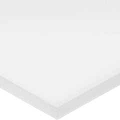 USA Sealing - Plastic Bars; Material: Polystyrene ; Shape: Rectangular ; Height (Inch): 3/32 ; Width (Inch): 6 ; Length (Feet): 4 ; Color: White - Exact Industrial Supply