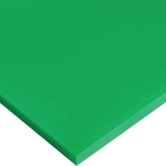 USA Sealing - Plastic Sheets; Material: Cast Acrylic ; Thickness (Inch): 1/8 ; Length (Feet): 2 ; Tensile Strength (psi): 10000 ; Color: Green ; Material Grade: Standard - Exact Industrial Supply