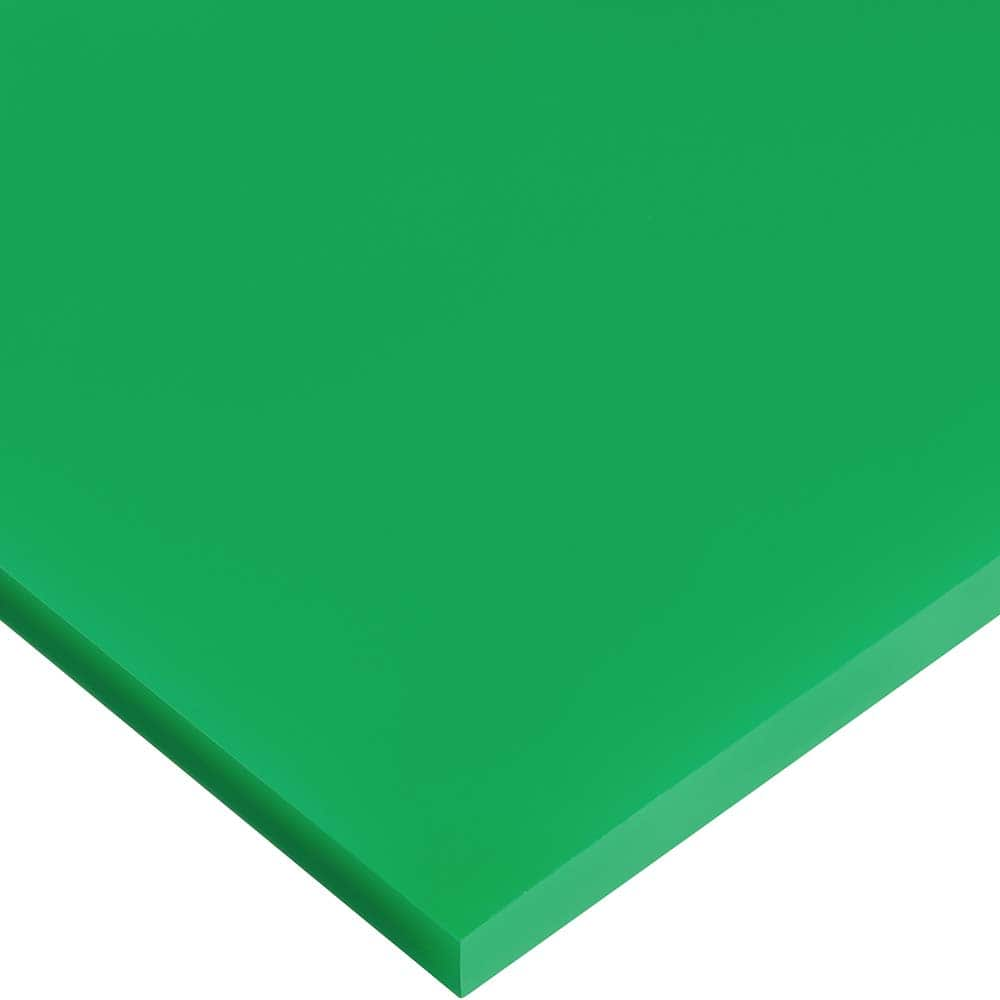 USA Sealing - Plastic Sheets; Material: Cast Acrylic ; Thickness (Inch): 1/4 ; Length (Feet): 1 ; Tensile Strength (psi): 10000 ; Color: Green ; Material Grade: Standard - Exact Industrial Supply