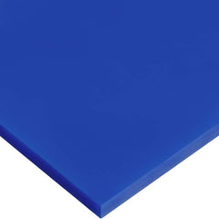 USA Sealing - Plastic Bars; Material: Cast Acrylic ; Shape: Rectangular ; Height (Inch): 1/4 ; Width (Inch): 2 ; Length (Feet): 1.000 ; Color: Blue - Exact Industrial Supply