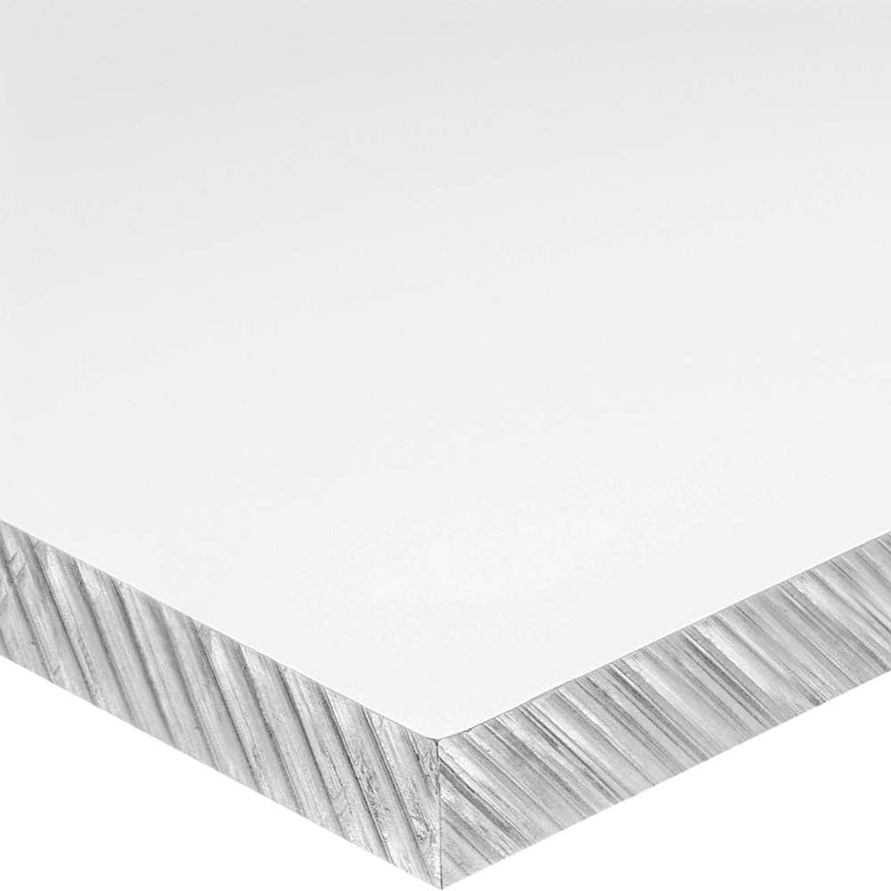 USA Sealing - Plastic Sheets; Material: Polycarbonate ; Thickness (Inch): 1/2 ; Length (Feet): 1 ; Tensile Strength (psi): 9000 ; Color: Clear ; Hardness: Rockwell R-120 - Exact Industrial Supply