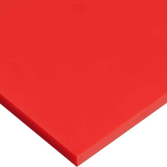 USA Sealing - Plastic Sheets; Material: Cast Acrylic ; Thickness (Inch): 1/4 ; Length (Feet): 1 ; Tensile Strength (psi): 10000 ; Color: Red ; Material Grade: Standard - Exact Industrial Supply