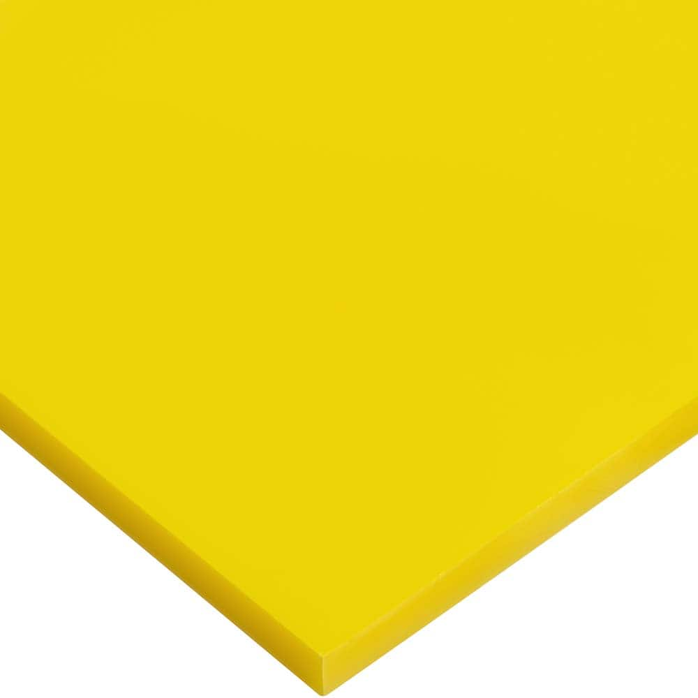 USA Sealing - Plastic Bars; Material: Cast Acrylic ; Shape: Rectangular ; Height (Inch): 1/4 ; Width (Inch): 4 ; Length (Feet): 1.000 ; Color: Yellow - Exact Industrial Supply