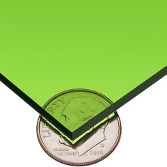USA Sealing - Plastic Sheets; Material: Cast Acrylic ; Thickness (Inch): 1/8 ; Length (Feet): 2 ; Tensile Strength (psi): 10000 ; Color: Tinted Green ; Material Grade: Standard - Exact Industrial Supply