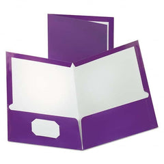 OXFORD - File Folders, Expansion Folders & Hanging Files Folder/File Type: Pocket Folders Color: Purple - Benchmark Tooling