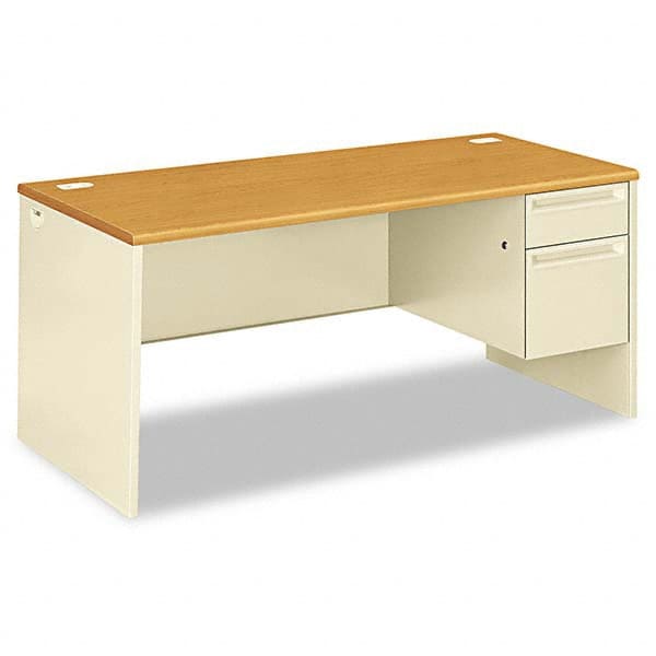 Hon - Office Desks Type: Single Pedestal w/Right Hand Return Center Draw: No - Benchmark Tooling