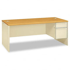 Hon - Office Desks Type: Single Pedestal w/Right Hand Return Center Draw: No - Benchmark Tooling