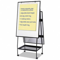 MasterVision - 74-7/8" High x 29-1/2" Wide Magnetic Dry Erase Board - Benchmark Tooling