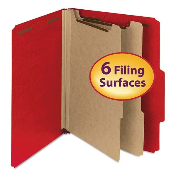 SMEAD - File Folders, Expansion Folders & Hanging Files Folder/File Type: Classification Folders with Tob Tab Fastener Color: Red - Benchmark Tooling