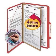 SMEAD - File Folders, Expansion Folders & Hanging Files Folder/File Type: Classification Folders with Tob Tab Fastener Color: Red - Benchmark Tooling