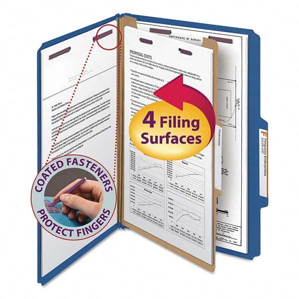 SMEAD - File Folders, Expansion Folders & Hanging Files Folder/File Type: Classification Folders with Tob Tab Fastener Color: Blue - Benchmark Tooling