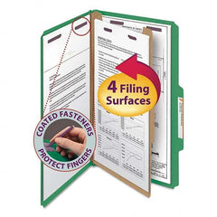 SMEAD - File Folders, Expansion Folders & Hanging Files Folder/File Type: Classification Folders with Tob Tab Fastener Color: Green - Benchmark Tooling