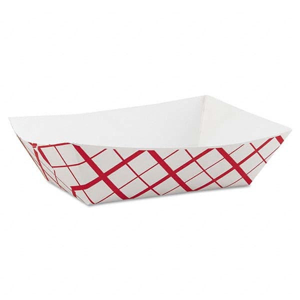 SCT - Paper Food Baskets, 3lb, Red/White, 500/Carton - Benchmark Tooling