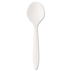 Boardwalk - Mediumweight Polystyrene Plastic Cutlery, Soup Spoon, White, 1000/Carton - Benchmark Tooling