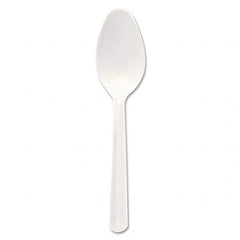 DART - Bonus Polypropylene Cutlery, 5", Teaspoon, White - Benchmark Tooling