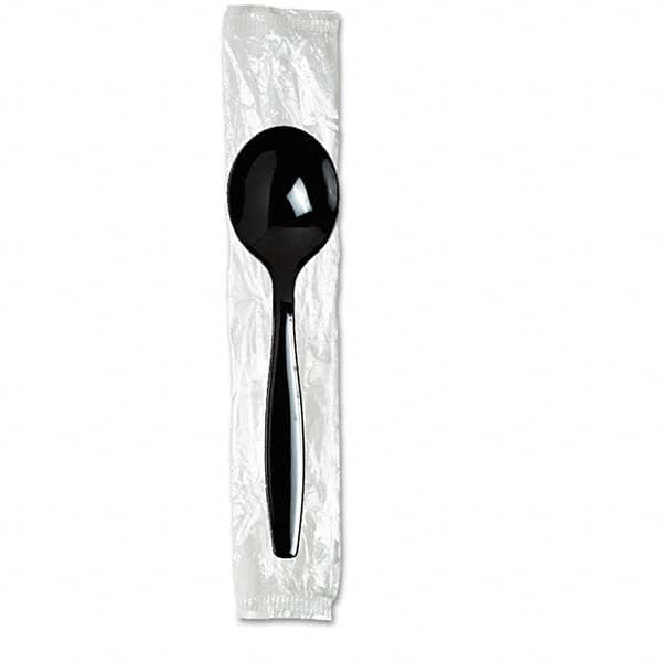 Dixie - Individually Wrapped Spoons, Plastic, Black, 1000/Carton - Benchmark Tooling