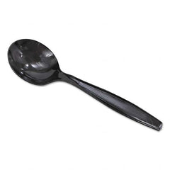 Dixie - Plastic Cutlery, Heavyweight Soup Spoons, 5 3/4", Black, 1000/Carton - Benchmark Tooling