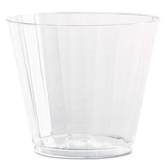 WNA - Classic Crystal Plastic Tumblers, 9 oz, Clear, Fluted, Squat, 12/Pack - Benchmark Tooling