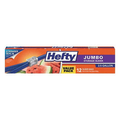 Hefty - Reclosable Food & Sandwich Bags Volume Capacity: 2.5 Gal. Width (Inch): 14-3/8 - Benchmark Tooling