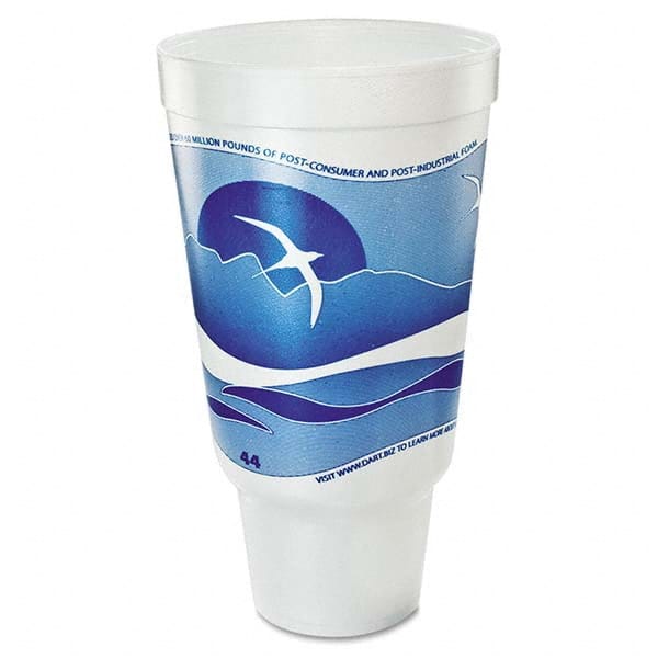 DART - Horizon Flush Fill Foam Cup, Hot/Cold, 44 oz, Ocean Blue/White, 15/Bag - Benchmark Tooling