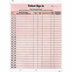 Tabbies - Note Pads, Writing Pads & Notebooks Writing Pads & Notebook Type: Sign-In Label Form Size: 8-1/2 x 11-5/8 - Benchmark Tooling